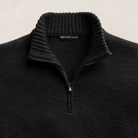 Stretch Cotton Knit Pullover in Black | James Perse Los Angeles