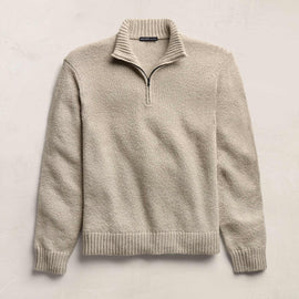 Stretch Cotton Knit Pullover in Taupe | James Perse Los Angeles