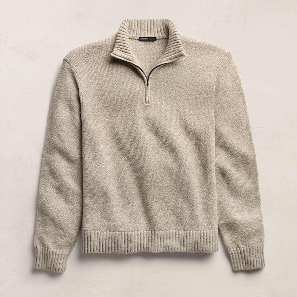 Stretch Cotton Knit Pullover in Taupe | James Perse Los Angeles