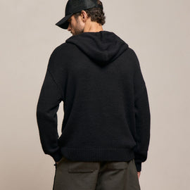 Stretch Cotton Hoodie in Black | James Perse Los Angeles