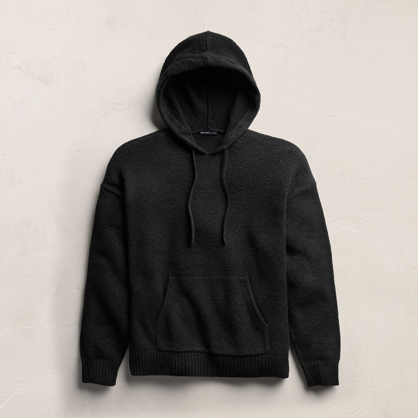 Stretch Cotton Hoodie in Black | James Perse Los Angeles
