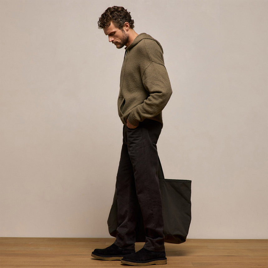 Stretch Cotton Hoodie in Light Olive | James Perse Los Angeles