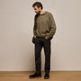 Stretch Cotton Hoodie in Light Olive | James Perse Los Angeles