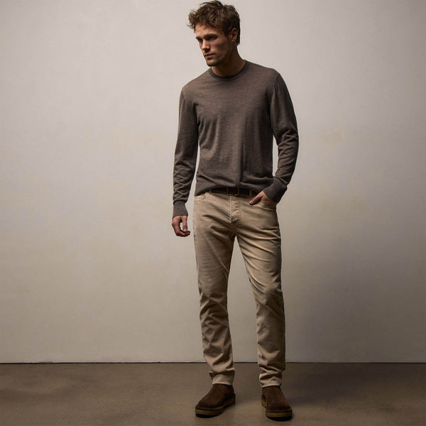 Ultrafine Cashmere Crew in Dusty Brown | James Perse Los Angeles