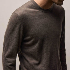 Ultrafine Cashmere Crew in Dusty Brown | James Perse Los Angeles