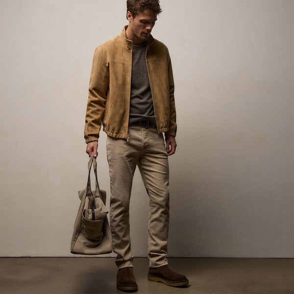 Ultrafine Cashmere Crew in Dusty Brown | James Perse Los Angeles