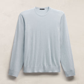 Lightweight Fine Gauge Cashmere Crew in Grey Glacier | James Perse Los Angeles