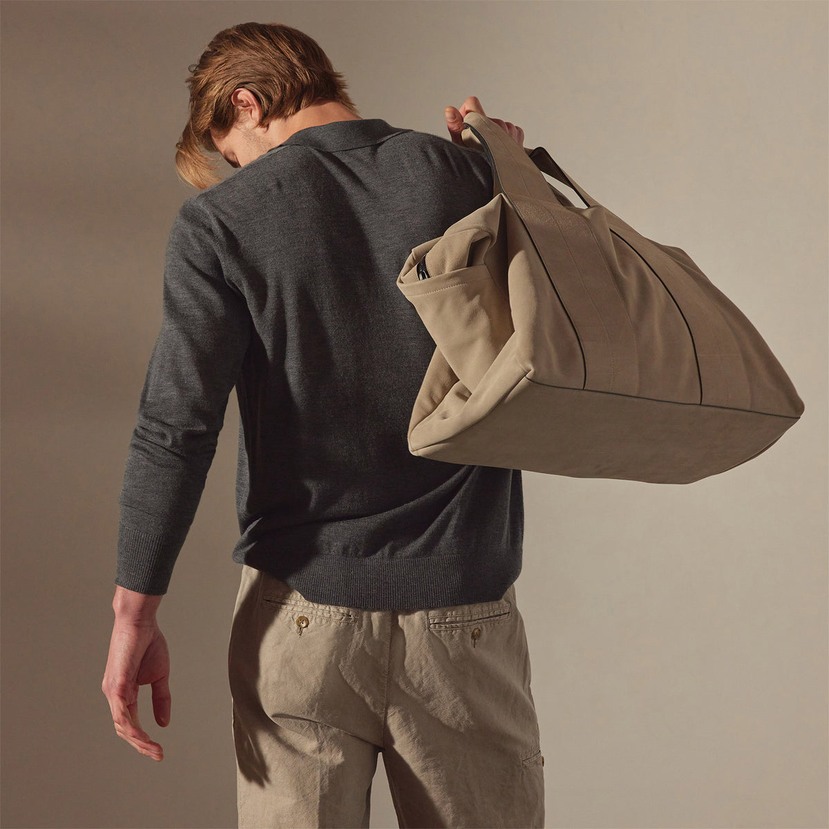 Lightweight Fine Gauge Cashmere Polo in Charcoal | James Perse Los Angeles