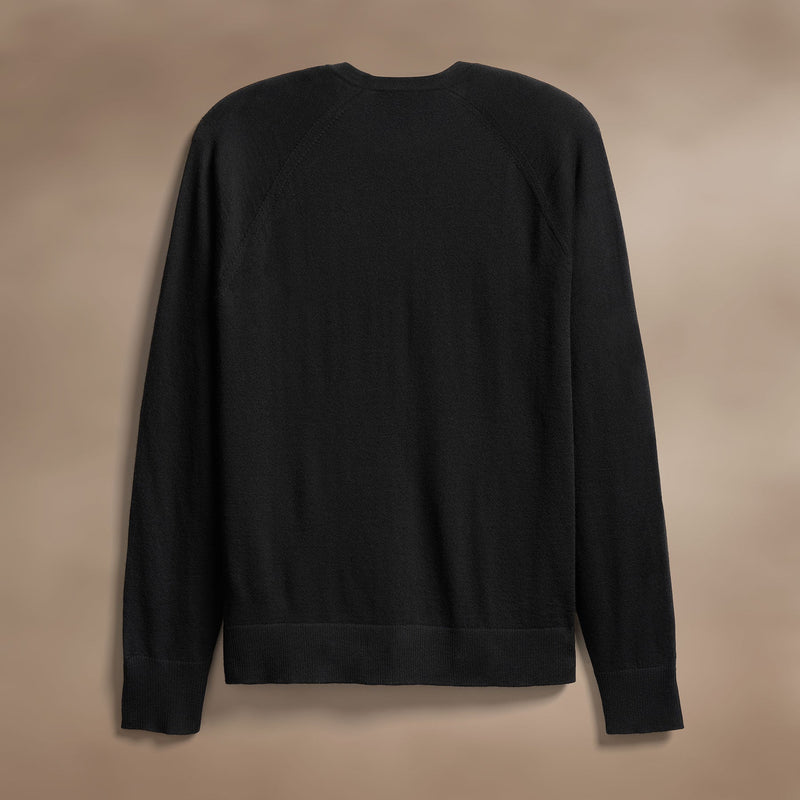 Ultra Fine Cashmere Raglan Crew in Black | James Perse Los Angeles