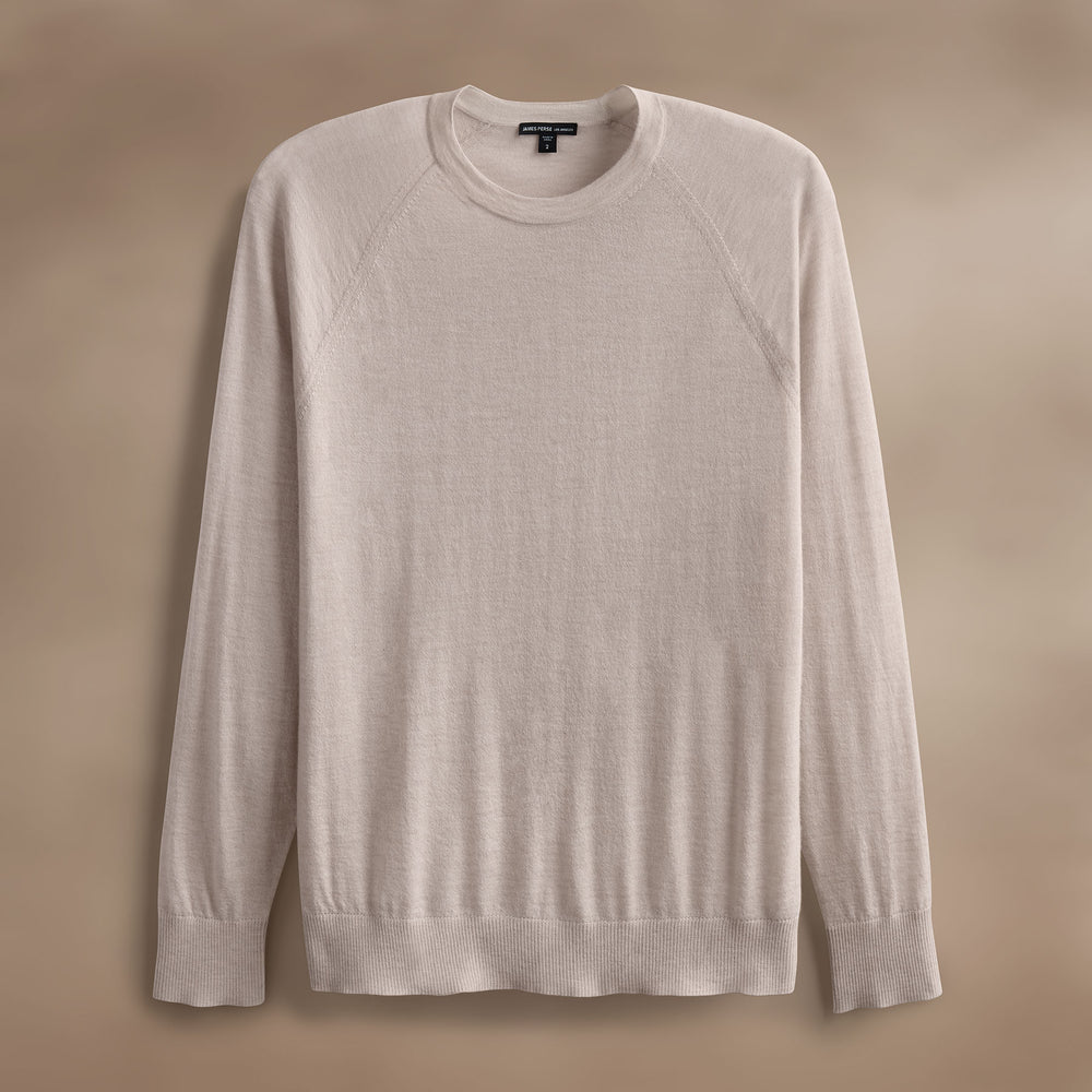 Ultra Fine Cshmr Raglan Crew in Balsa | James Perse Los Angeles
