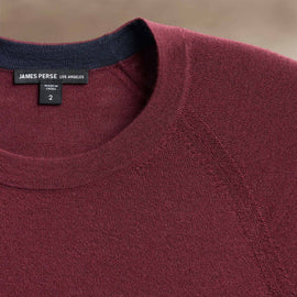 Ultra Fine Cashmere Raglan Crew in Cordova | James Perse Los Angeles