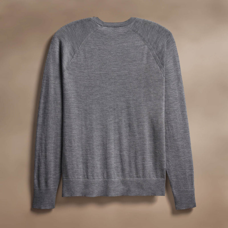 Ultra Fine Cshmr Raglan Crew in Flannel | James Perse Los Angeles