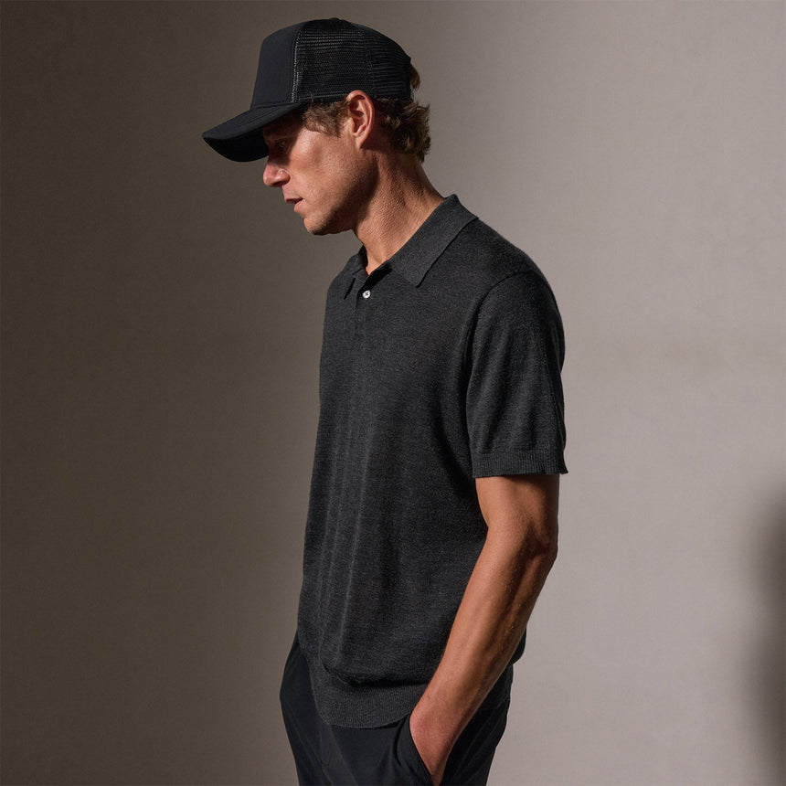 Ultrafine Cashmere Polo in Coal | James Perse Los Angeles