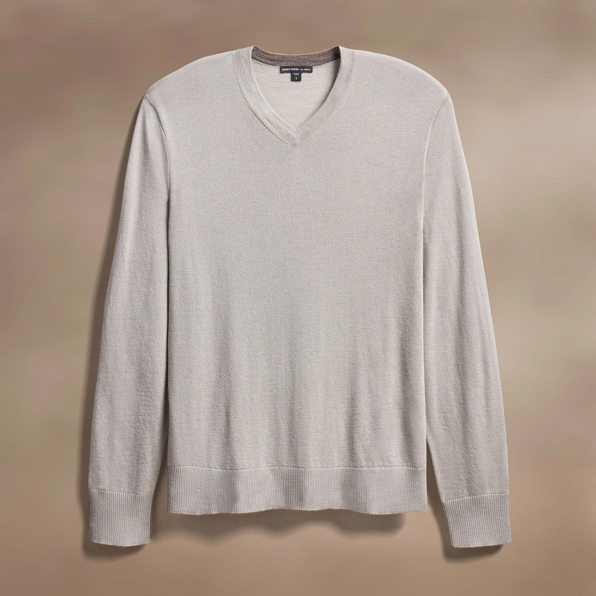 Ultra Fine Cshmr VinNeck Sweater in Concrete | James Perse Los Angeles