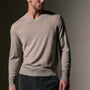 Ultra Fine Cshmr VinNeck Sweater in Concrete | James Perse Los Angeles