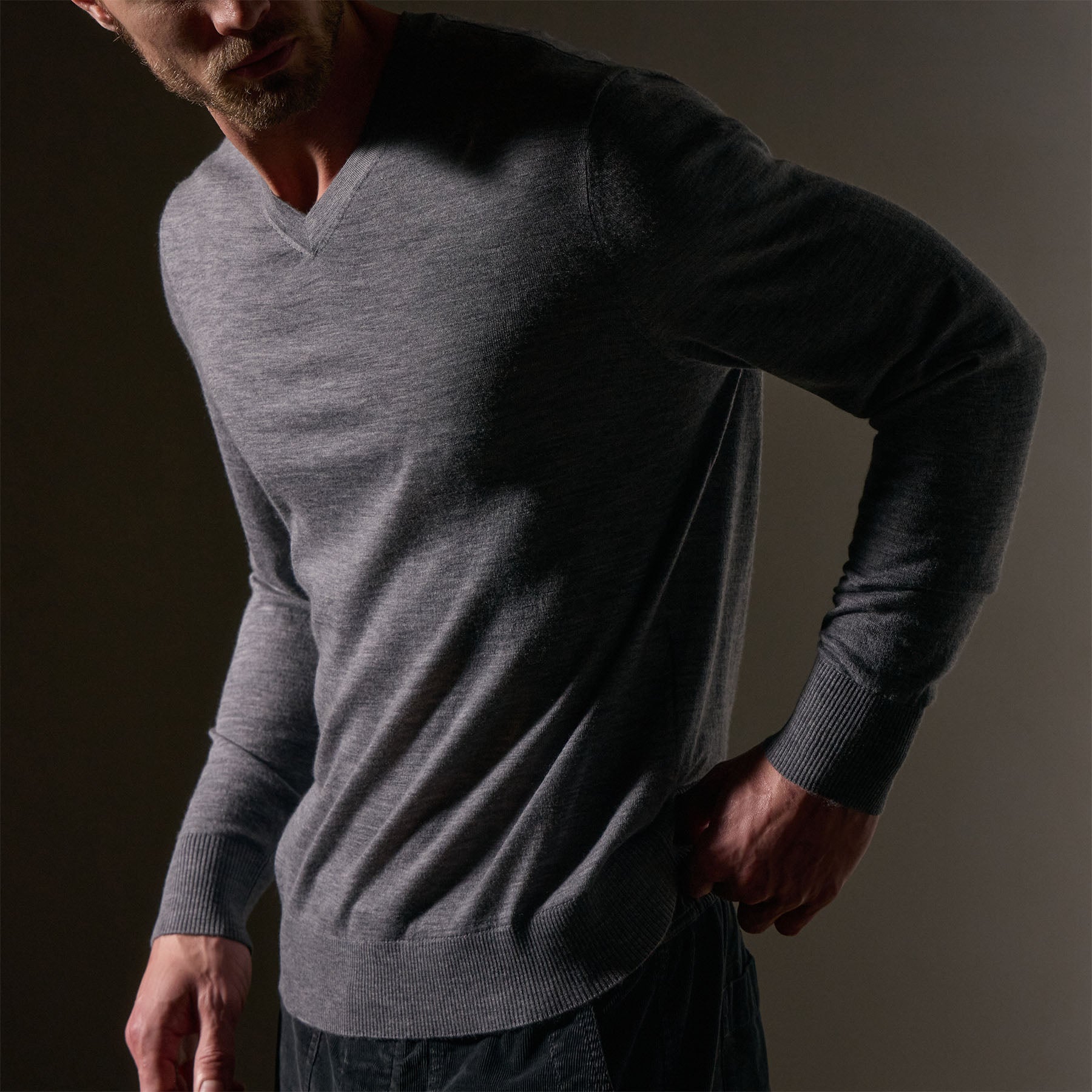 Ultrafine Cashmere V Neck Sweater