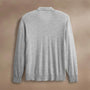 Ultra Fine Cashmere Open Polo in Light Heather Grey | James Perse Los Angeles
