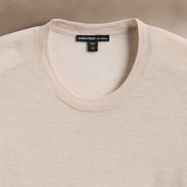 Ultra Fine Cashmere Tpd Crew Neck in Balsa/Ivory | James Perse Los Angeles