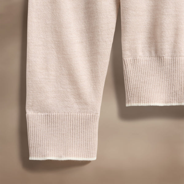 Ultra Fine Cashmere Tpd Crew Neck in Balsa/Ivory | James Perse Los Angeles