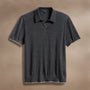 Ultra Fine Cashmere Tipped Polo in Coal/Light Heather Grey | James Perse Los Angeles