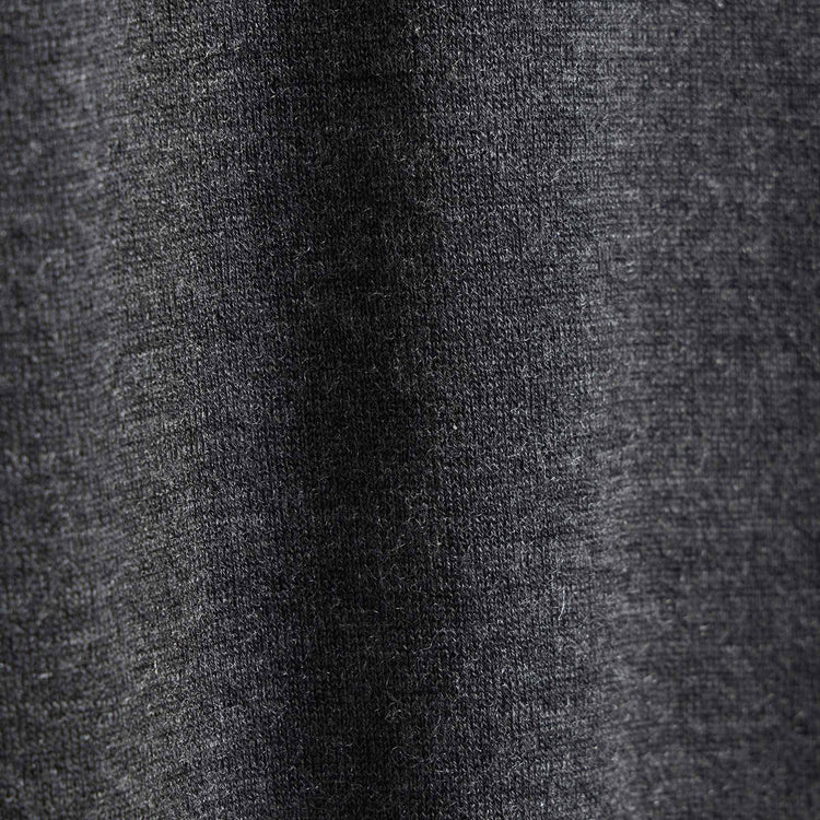 Ultra Fine Cashmere Tipped Polo in Coal/Light Heather Grey | James Perse Los Angeles