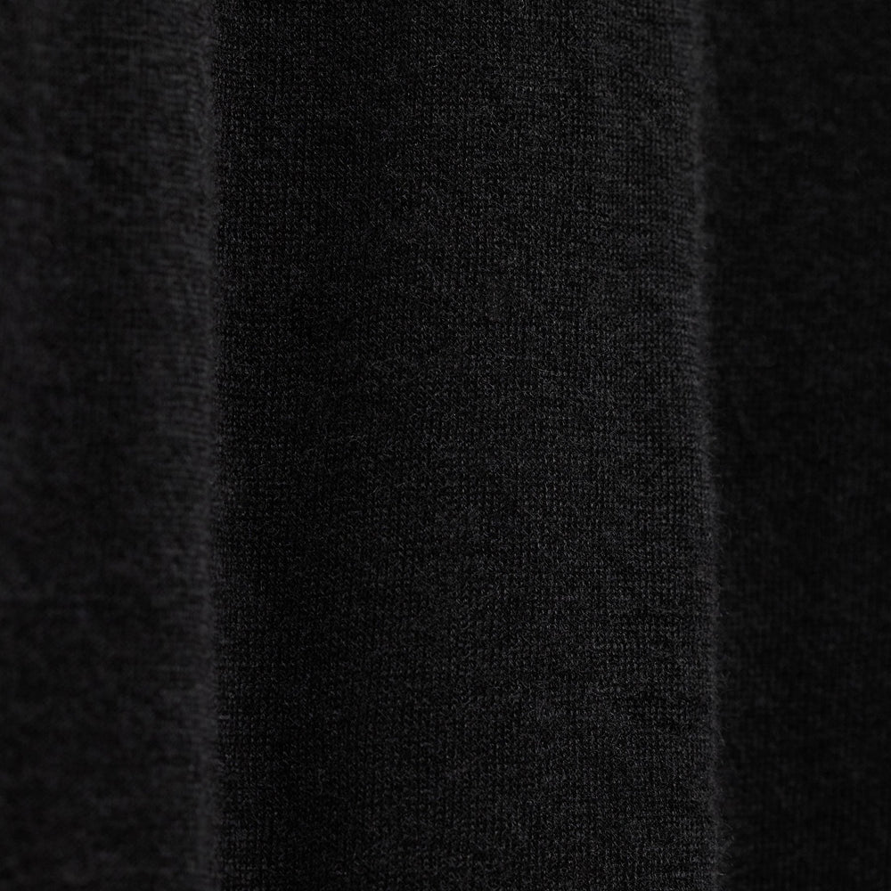 Ultrafine Cashmere Tipped Crew in Black/Charcoal | James Perse Los Angeles
