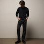 Ultrafine Cashmere Tipped Crew in Black/Charcoal | James Perse Los Angeles