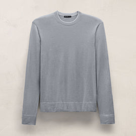 Ultrafine Cashmere Tipped Crew in Ore/Fog | James Perse Los Angeles
