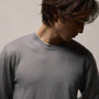 Ultrafine Cashmere Tipped Crew in Ore/Fog | James Perse Los Angeles