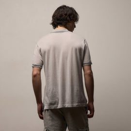 Ultrafine Cashmere Tipped Polo in Fog/Charcoal | James Perse Los Angeles