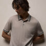 Ultrafine Cashmere Tipped Polo in Fog/Charcoal | James Perse Los Angeles