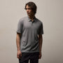 Ultrafine Cashmere Tipped Polo in Ore/Fog | James Perse Los Angeles