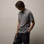 Ultrafine Cashmere Tipped Polo in Ore/Fog | James Perse Los Angeles