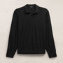 Feather Cashmere Long Sleeve Polo in Black | James Perse Los Angeles