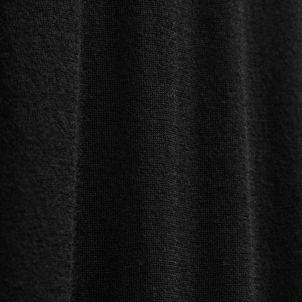 Feather Cashmere Long Sleeve Polo in Black | James Perse Los Angeles