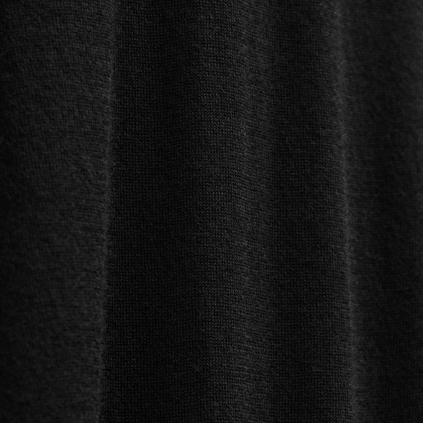 Feather Cashmere Long Sleeve Polo in Black | James Perse Los Angeles