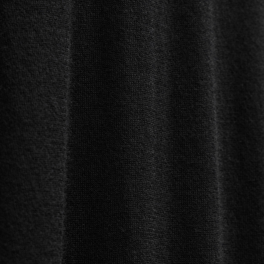 Feather Cashmere Long Sleeve Polo in Black | James Perse Los Angeles
