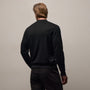Ultrafine Cashmere Long Sleeve Polo in Black | James Perse Los Angeles