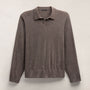 Feather Cashmere Long Sleeve Polo in Dusty Brown | James Perse Los Angeles