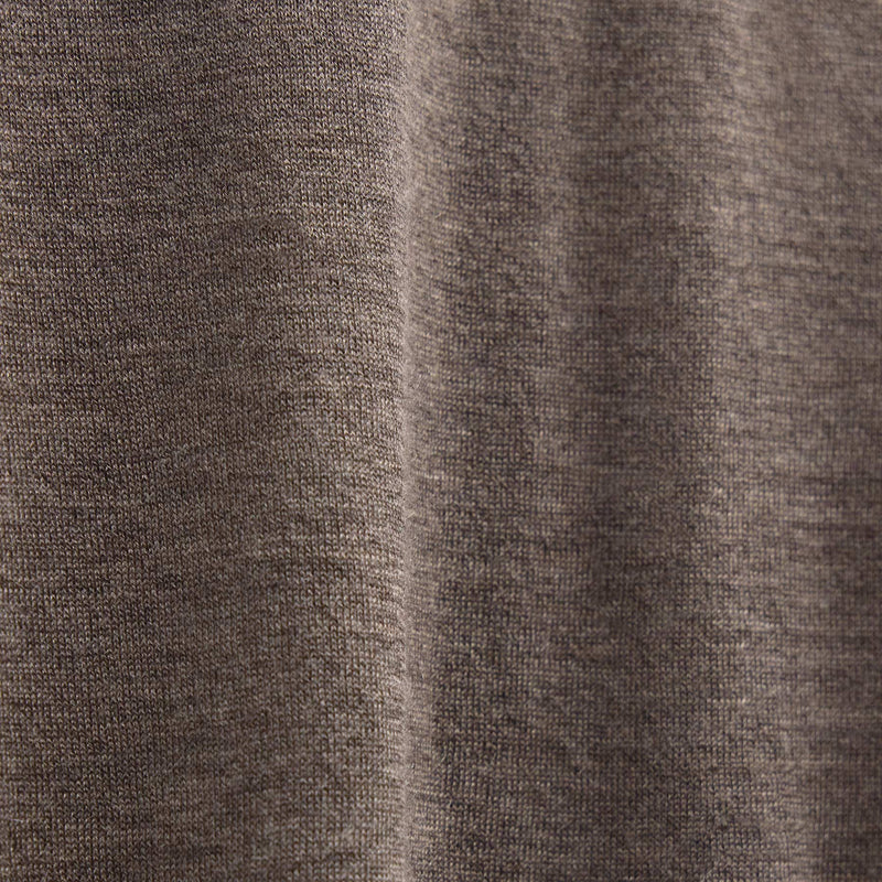 Feather Cashmere Long Sleeve Polo in Dusty Brown | James Perse Los Angeles