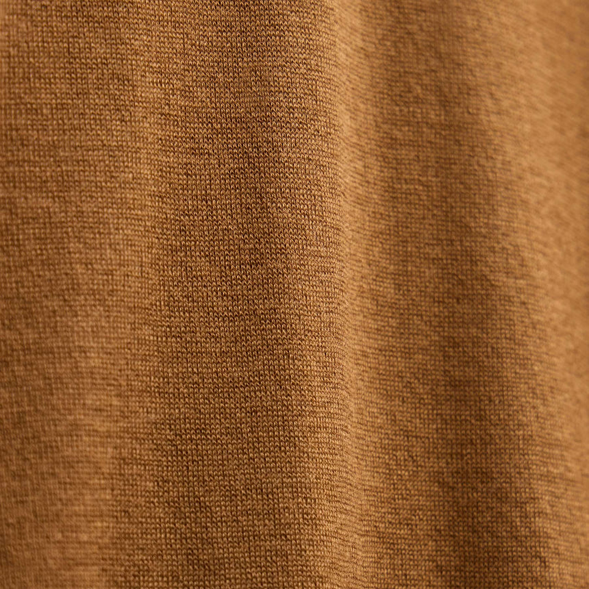 Feather Cashmere Long Sleeve Polo in Whiskey | James Perse Los Angeles
