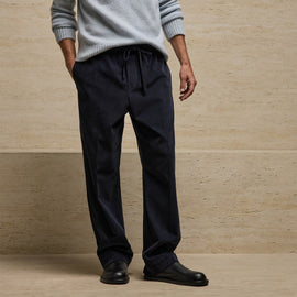 Brushed Stretch Twill Trouser in Classic Navy | James Perse Los Angeles