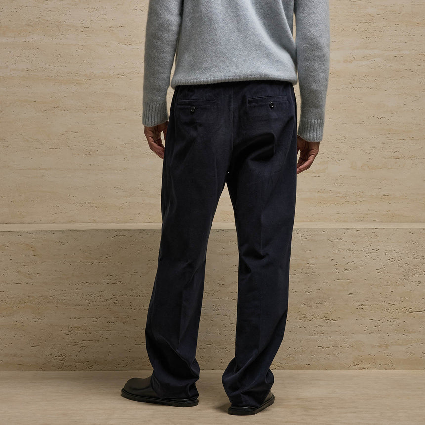 Brushed Stretch Twill Trouser in Classic Navy | James Perse Los Angeles