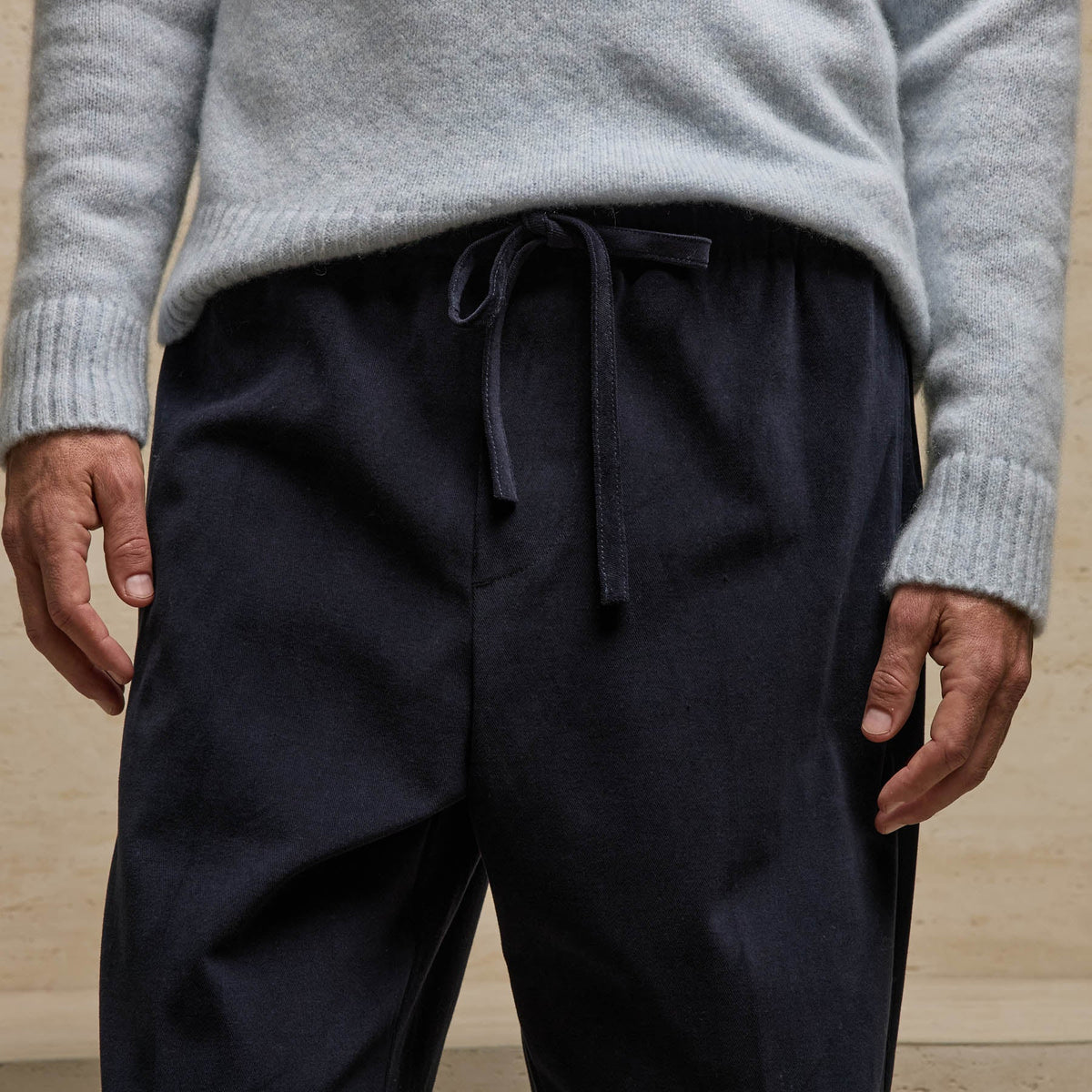 Brushed Stretch Twill Trouser in Classic Navy | James Perse Los Angeles