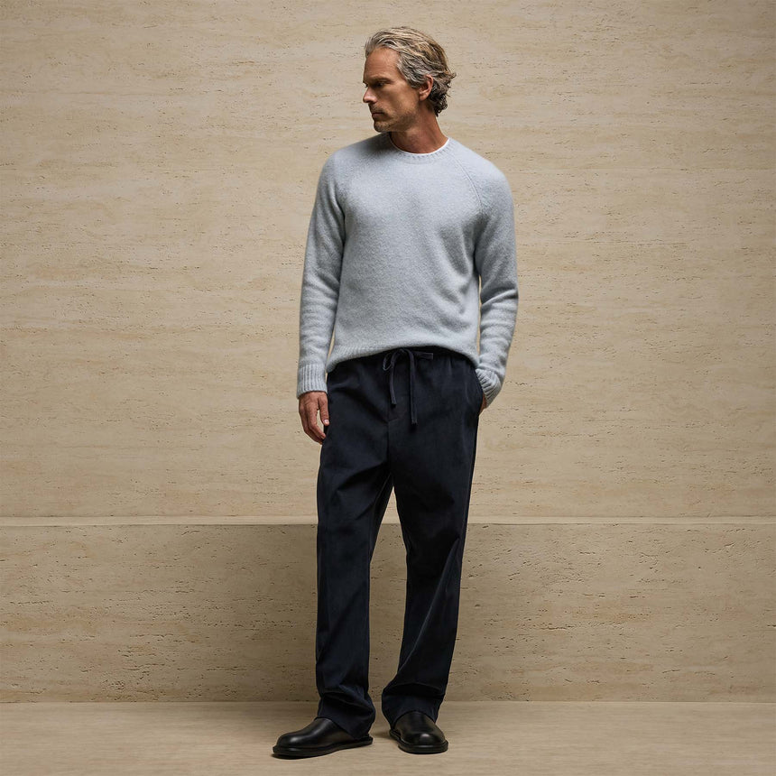 Brushed Stretch Twill Trouser in Classic Navy | James Perse Los Angeles