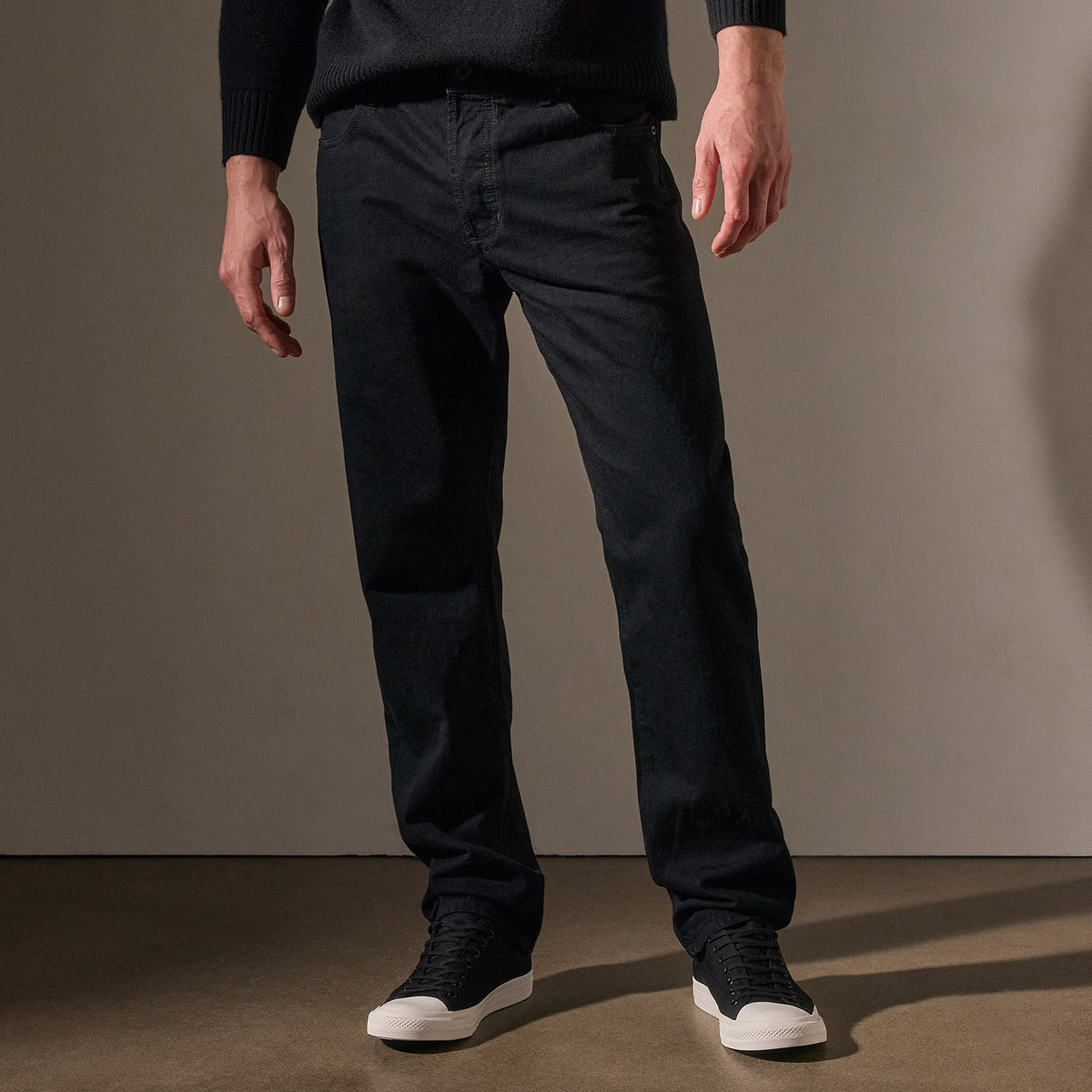Black Denim 5 Pocket Pant in Black | James Perse Los Angeles