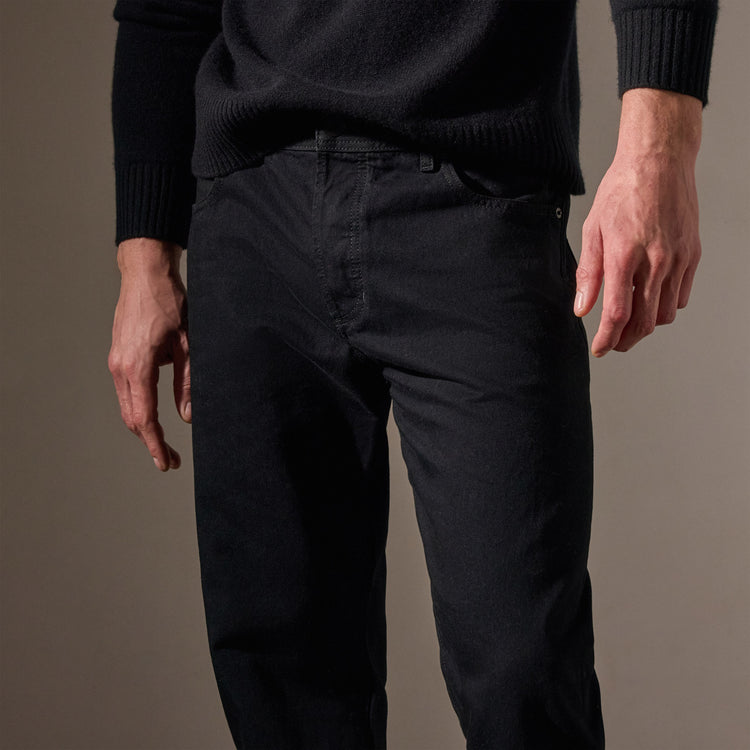 Black Denim 5 Pocket Pant in Black | James Perse Los Angeles