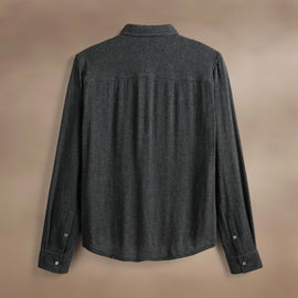 Solid Viscose Wool Shirting in Anthracite | James Perse Los Angeles