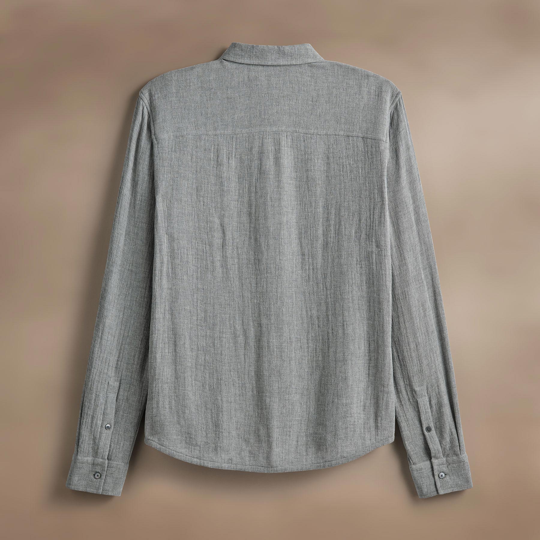 Solid Viscose Wool Shirting in Heather Grey | James Perse Los Angeles