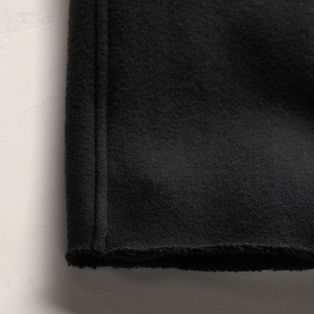 Cozy Straight Sweat Pant in Black | James Perse Los Angeles FLAT